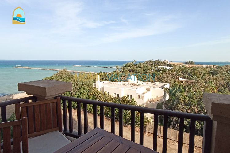 Sea view apartment for rent with private beach in El Ahyaa   Hurghada   Red Sea   Egypt   balcony   view_bbea7_lg